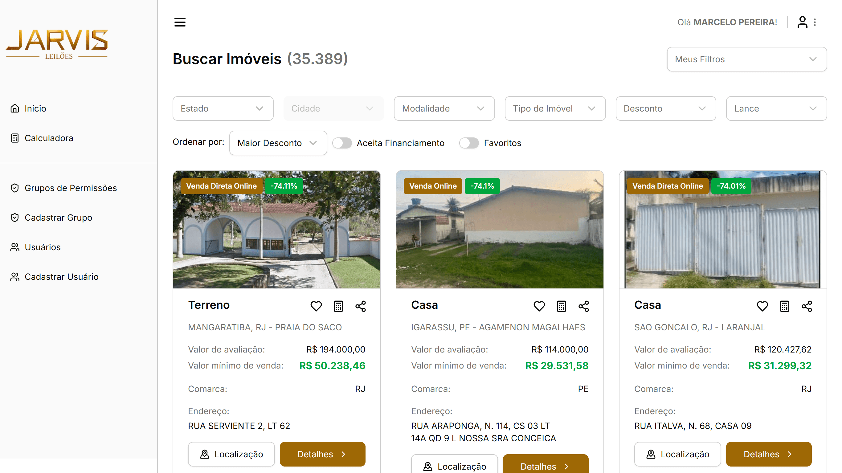 Screenshot do projeto Plataforma Jarvis