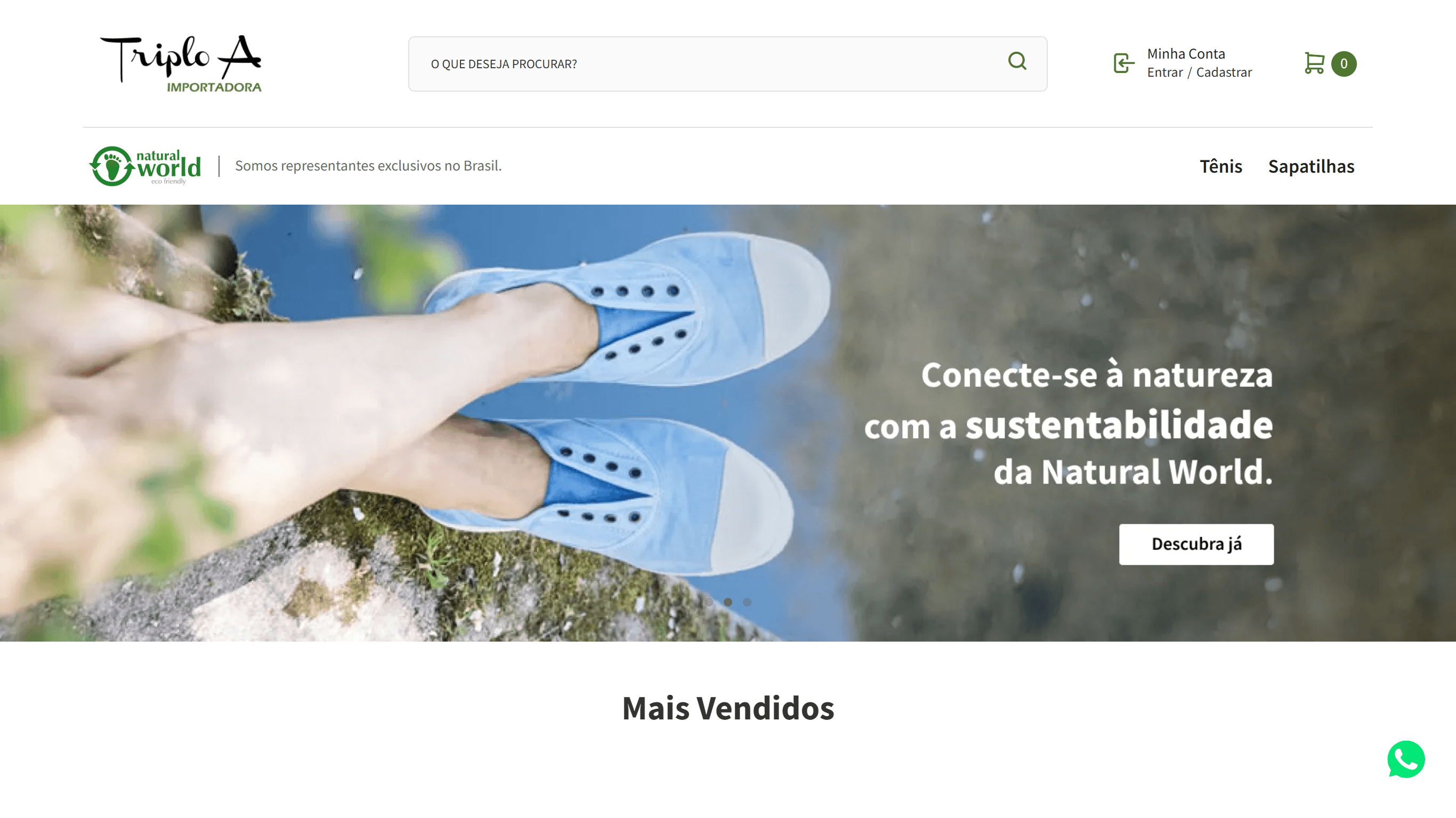 Screenshot do projeto Triplo A Importadora